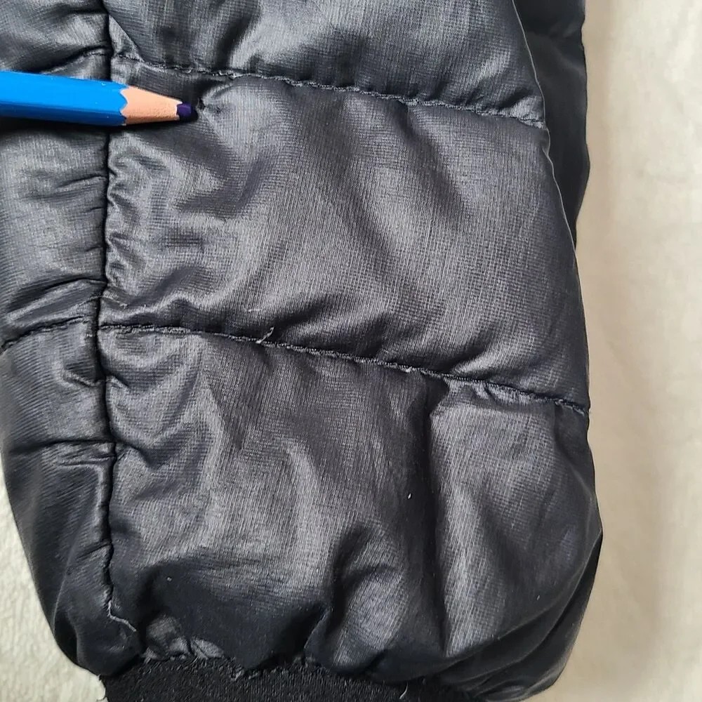 Patagonia Boys XL 14 Puffer Jacket Black Insulated Full Zip 68242 Repaired